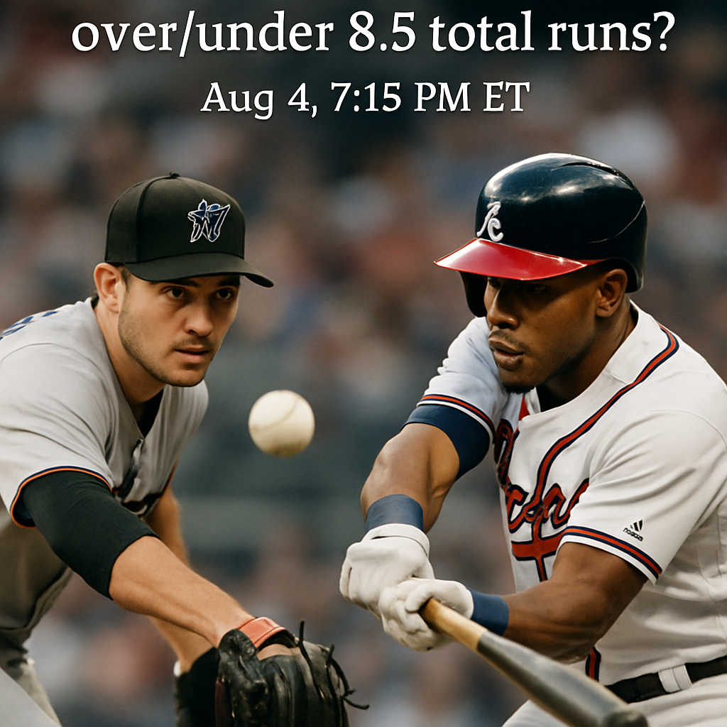 Marlins vs Braves — over/under 8.5 total runs? (Aug 4, 7:15 PM ET)